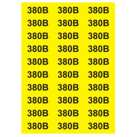 Наліпки "Знак "380 В" жовтий 38х90"