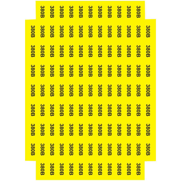 Наліпки "Знак "380 В" жовтий 45х22"