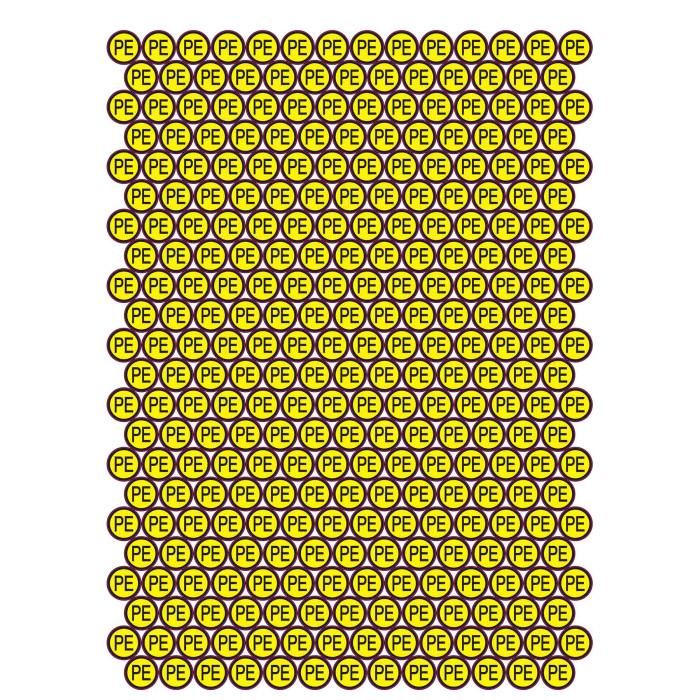 Наліпки "Знак "захисне заземлення" PE"
