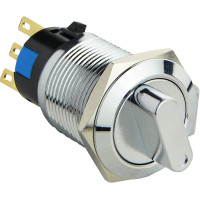 TY 19C-X11/3   Кнопка металева поворотна 3-и поз 2NO+2NC.