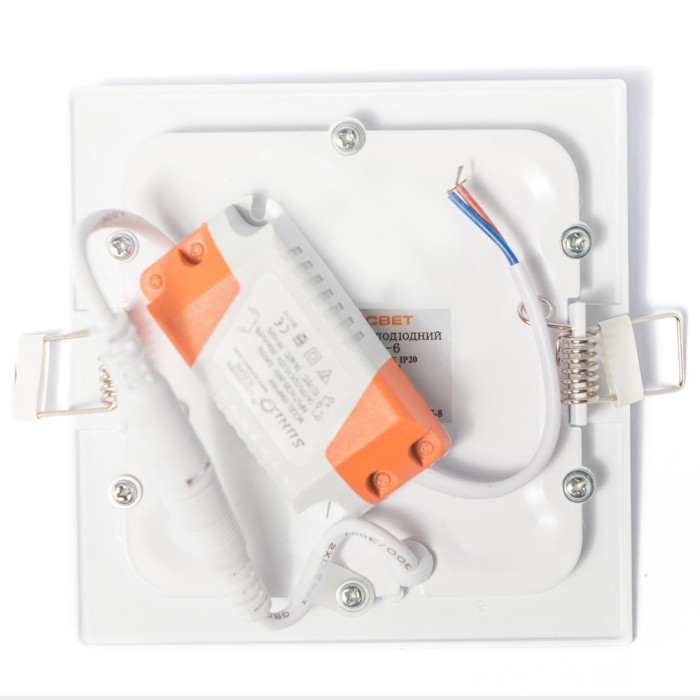 Світильник точковий врізний Євросвітло 6Вт квадрат LED-S-120-6 4200К