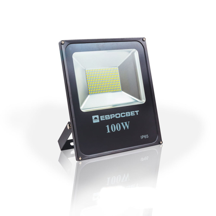 Прожектор світлодіодний ЕВРОСВЕТ 100Вт 6400К EV-100-01 STAND  SMD