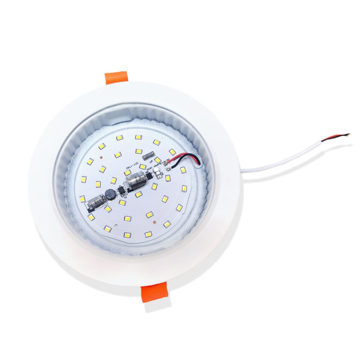 Світильник точковий врізний EVROLIGHT 12Вт коло PLAIN-12R 4200К