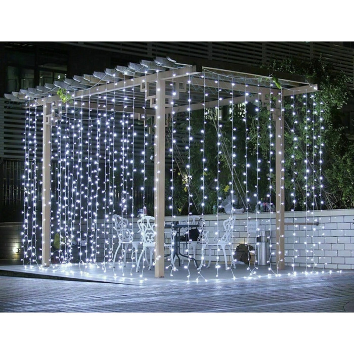 Гірлянда вулична STARLIGHT лінійна білий 100LED IP44 чорний 5м