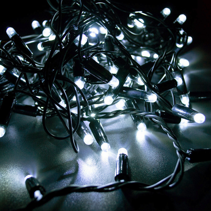 Гірлянда вулична STARLIGHT лінійна білий 100LED IP44 чорний 5м