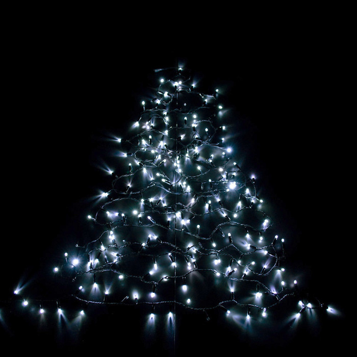Гірлянда вулична STARLIGHT лінійна білий 100LED IP44 чорний 5м