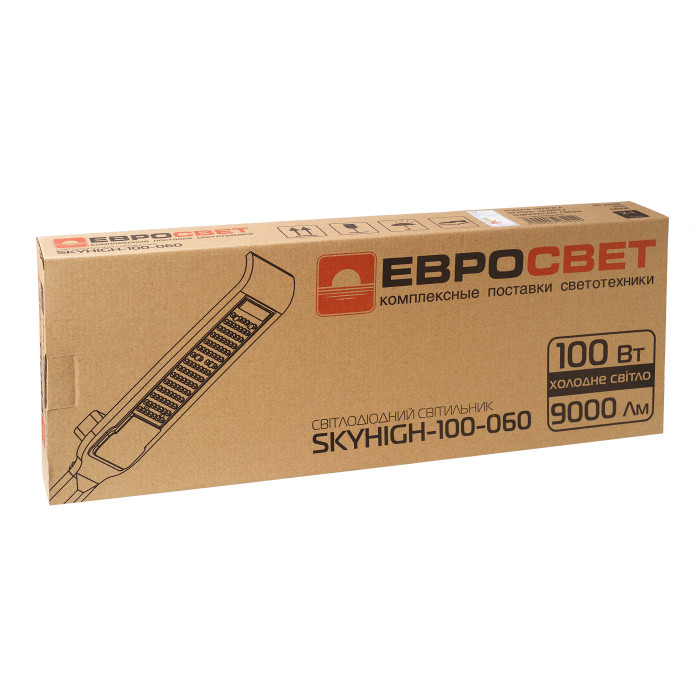 Світильник вуличний консольний ЕВРОСВЕТ 100Вт 6400К SKYHIGH-100-060