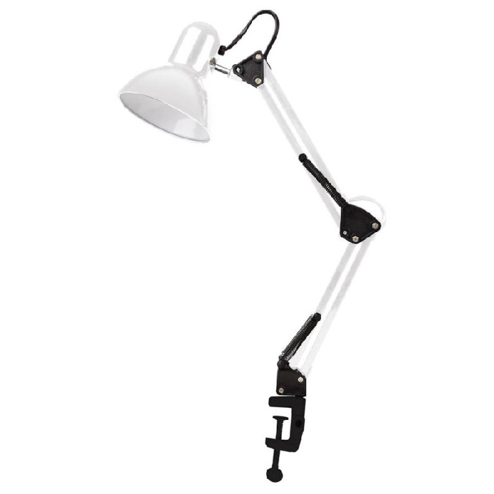 Настільна лампа ЕВРОСВЕТ Ridy-027 E27 зі струбциною біла