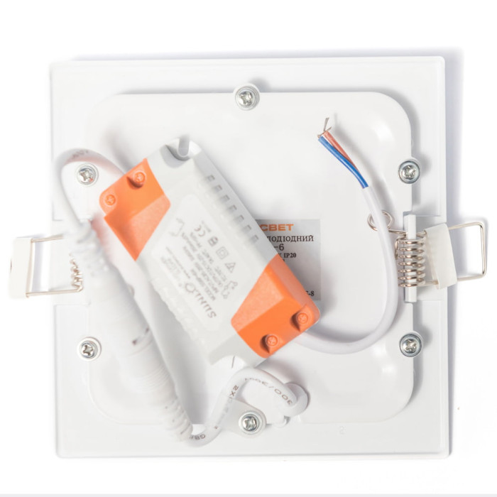 Світильник точковий врізний Євросвітло 6Вт квадрат LED-S-120-6 6400К