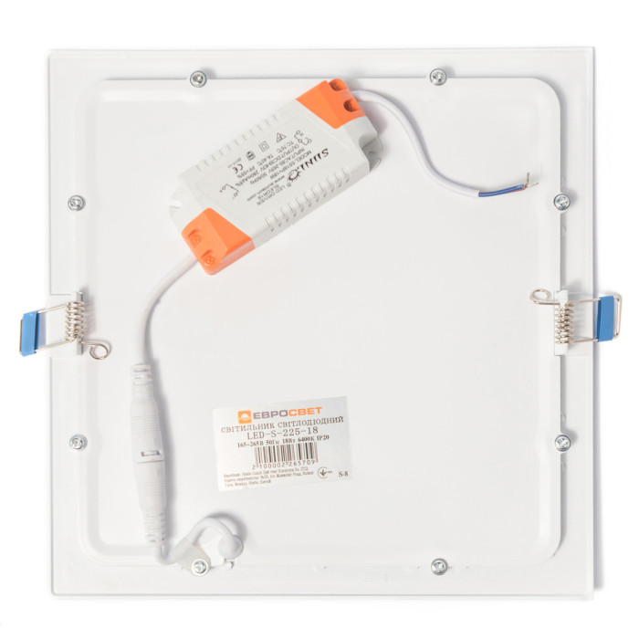 Світильник точковий врізний Євросвітло 18Вт квадрат LED-S-225-18 4200К
