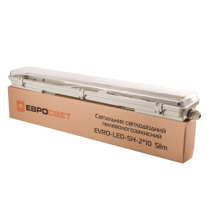 Світильник промисловий ЕВРОСВЕТ 2*600мм під лампу Т8 LED-SH-2*10 IP65 Slim
