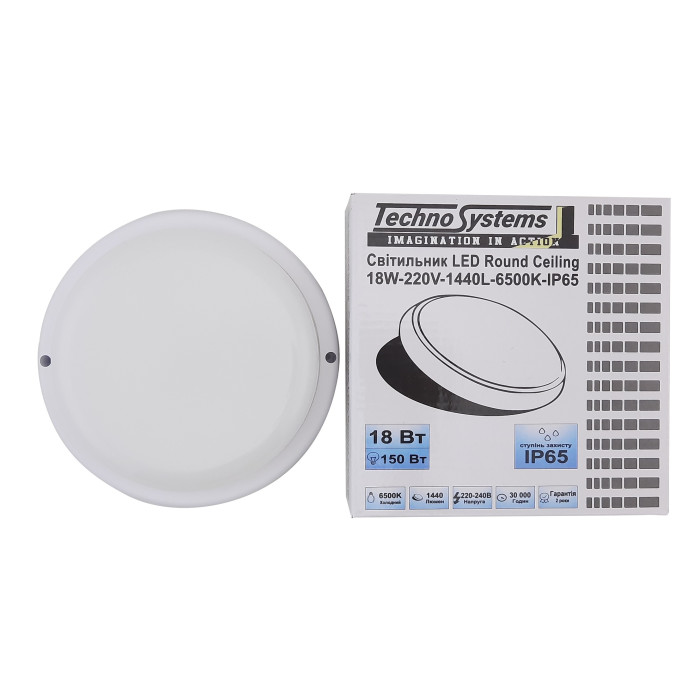 Світильник LED Round Ceiling 18W-220V-1440L-6500K-IP65 TNSy