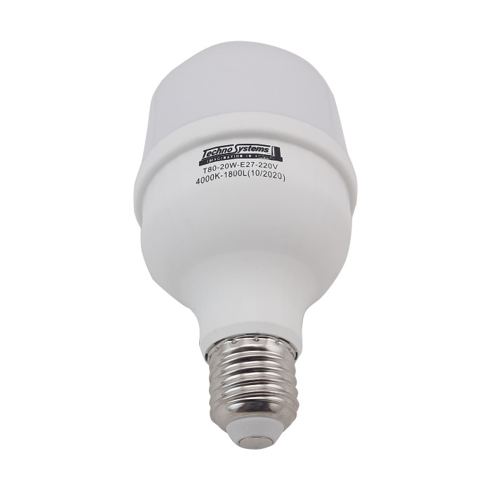 Лампа світлодіодна LED Bulb-T80-20W-E27-220V-4000K-2100L GOLDEN TNSy