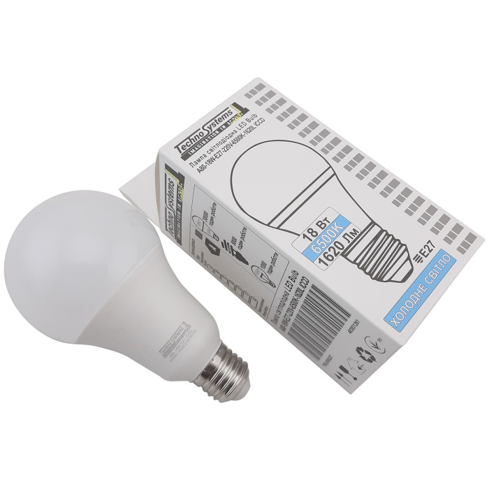 Лампа світлодіодна LED Bulb-A80-18W-E27-220V-6500K-1620L GOLDEN TNSy