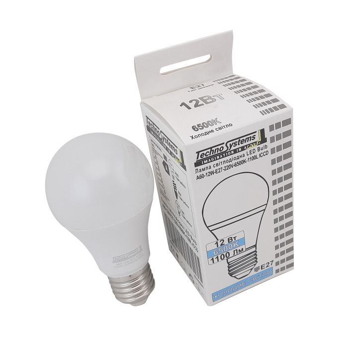 Лампа світлодіодна LED Bulb-A60-12W-E27-220V-6500K-1260 GOLDEN TNSy