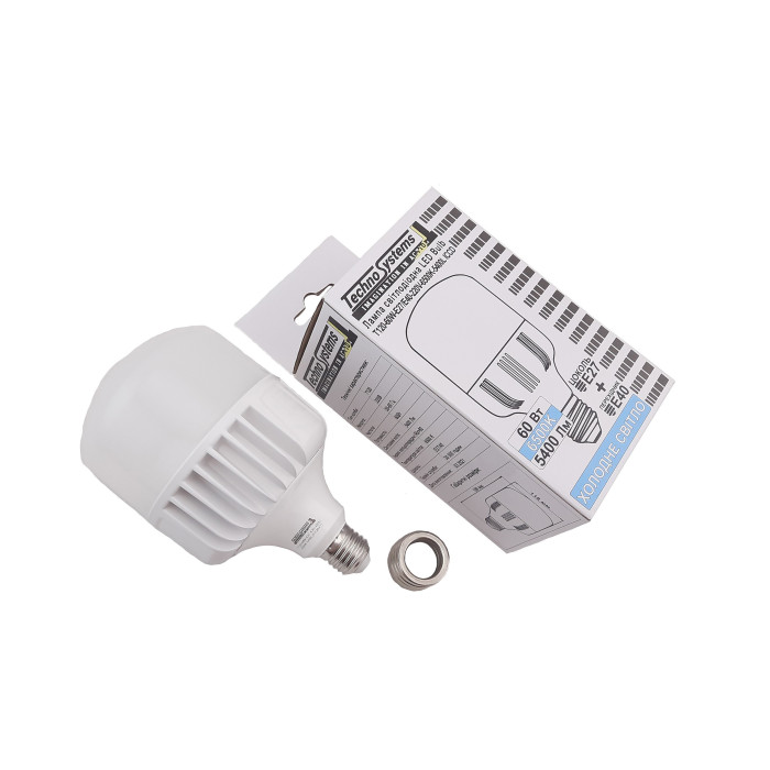Лампа світлодіодна LED Bulb-T120-60W-E27-E40-220V-6500K-5400L ALUM TNSy