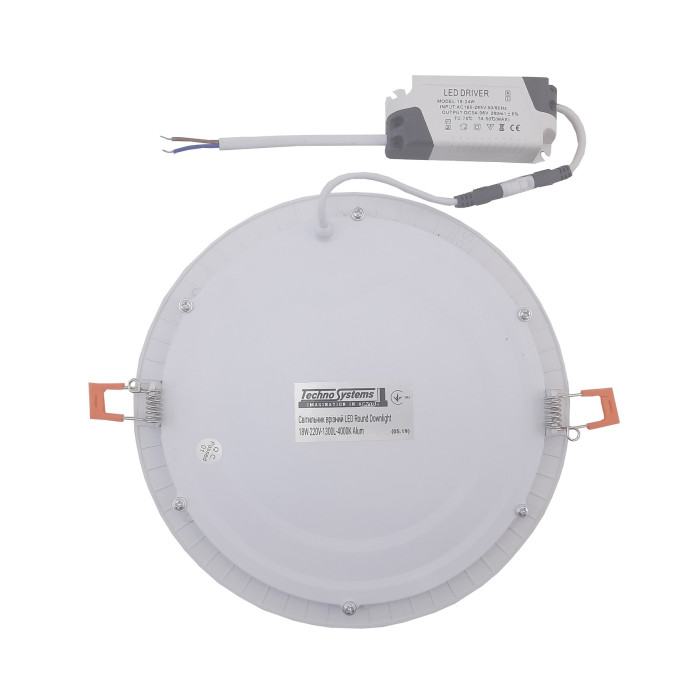 Светильник врезной LED Round Downlight 18W-220V-1300L-4000K Alum TNSy