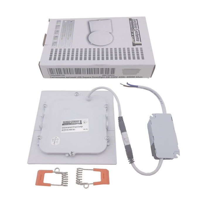 Світильник врізний LED Square Downlight 6W-220V-420L-4000K Alum TNSy
