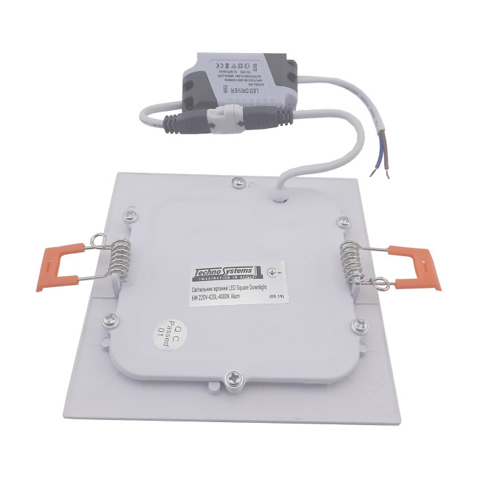 Світильник врізний LED Square Downlight 6W-220V-420L-4000K Alum TNSy