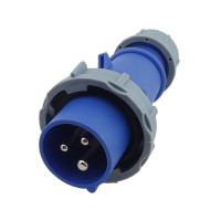 Вилка 0132 PRO переносна 2Р+PЕ 16А 220В IP67 TNSy
