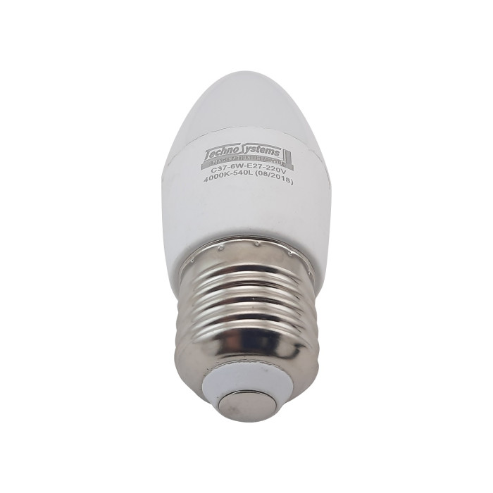 Лампа світлодіодна LED Bulb-C37-6W-E27-220V-4000K-540L ICCD TNSy