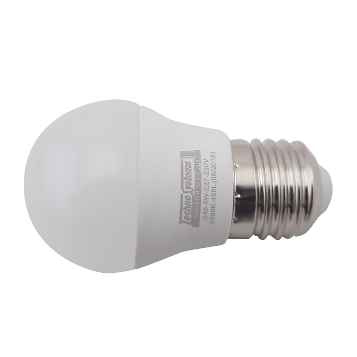 Лампа світлодіодна LED Bulb-G45-5W-E27-220V-4000K-530L GOLDEN TNSy