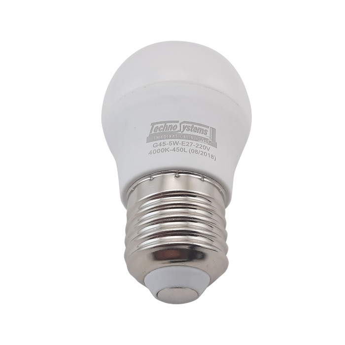Лампа світлодіодна LED Bulb-G45-5W-E27-220V-4000K-530L GOLDEN TNSy